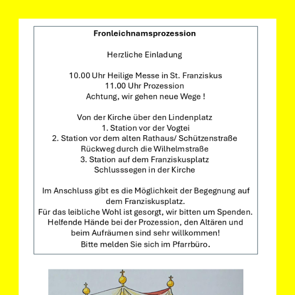 Plakat Fronleichnam Gm