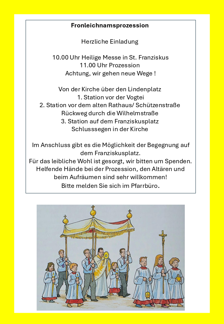 Plakat Fronleichnam Gm