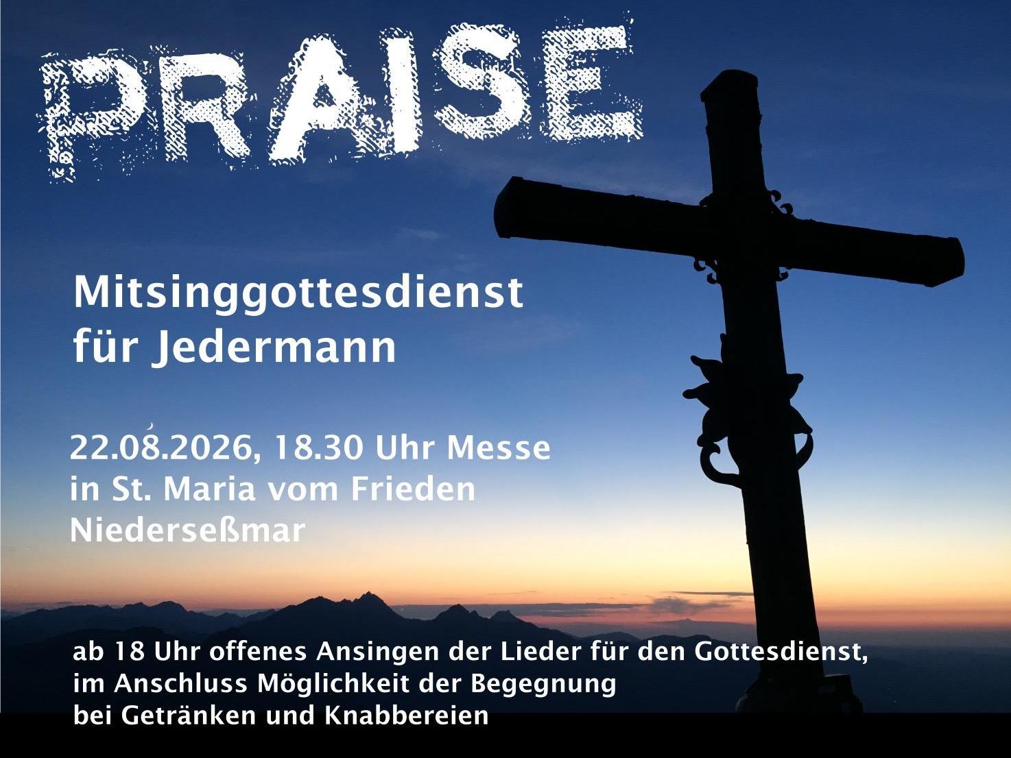 Mitsinggottesdienst für Jedermann