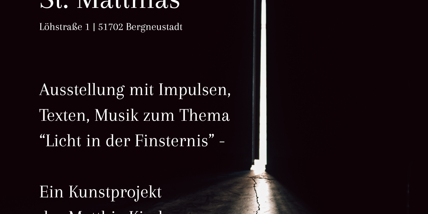 Plakat Licht in der Finsternis