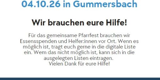 Pfarrfest Gummersbach 04.10.2026
