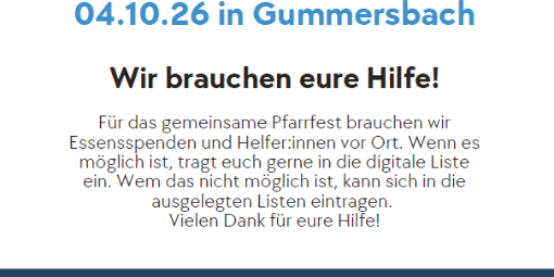 Pfarrfest 10-2026 Gummersbach